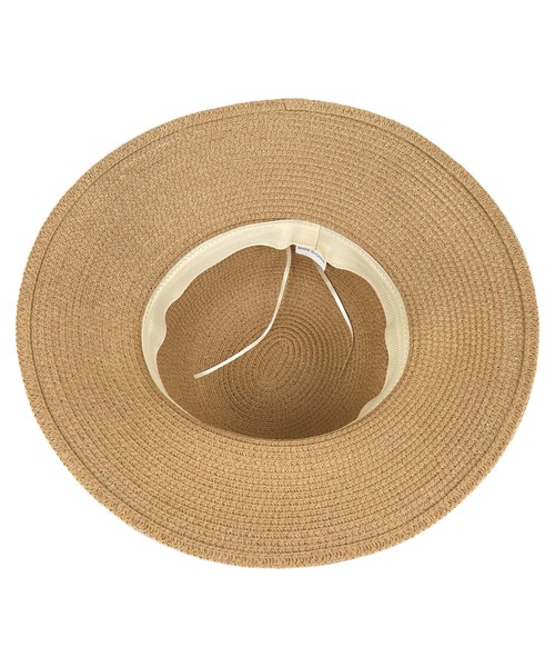 Tika(ティカ)の「麦わら帽子 リボン 水着小物 シアーパール リボン付き ストローハット(スイムグッズ・レディース・ブラウン・FREE)」の8枚目の写真