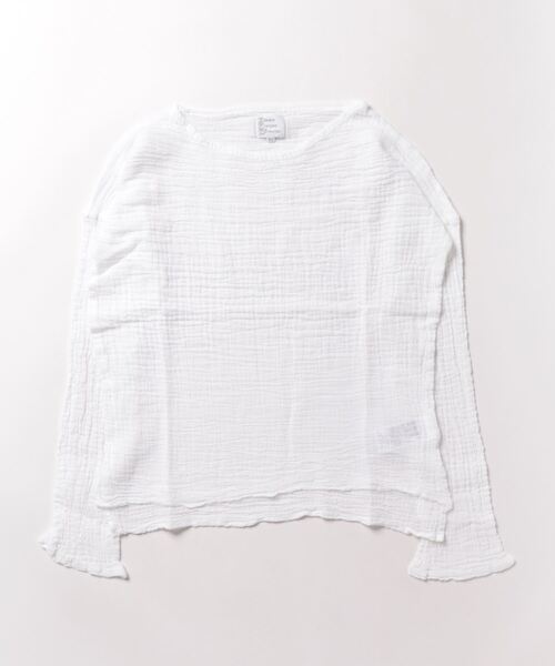 IENA（イエナ）の「《追加2》【LES ATELIERS FRANCAIS DE CONFECTION】ロングスリーブトップス（シャツ/ブラウス・レディース・ブラック/チャコールグレー/ホワイト・FREE）」の2枚目の写真