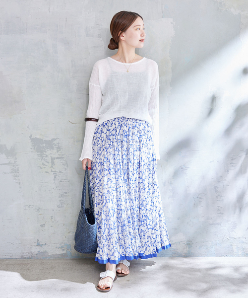 IENA（イエナ）の「《追加2》【LES ATELIERS FRANCAIS DE CONFECTION】ロングスリーブトップス（シャツ/ブラウス・レディース・ブラック/チャコールグレー/ホワイト・FREE）」の4枚目の写真