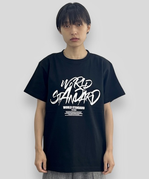 WORLD STANDARD(ワールドスタンダード)の「WORLD STANDARD/ワールドスタンダード ロゴプリント 半袖Tシャツ WSHT-001(Tシャツ/カットソー・メンズ・ホワイト/ブラック・M/L/XL)」の5枚目の写真