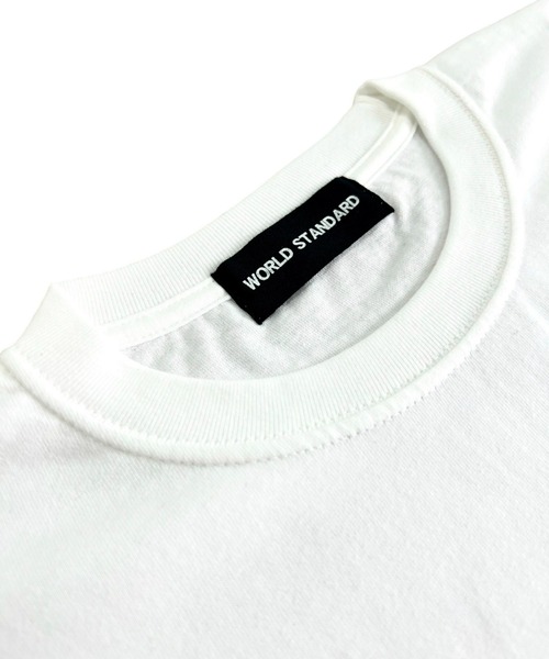 WORLD STANDARD(ワールドスタンダード)の「WORLD STANDARD/ワールドスタンダード ロゴプリント 半袖Tシャツ WSHT-001(Tシャツ/カットソー・メンズ・ホワイト/ブラック・M/L/XL)」の6枚目の写真
