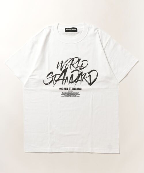 WORLD STANDARD(ワールドスタンダード)の「WORLD STANDARD/ワールドスタンダード ロゴプリント 半袖Tシャツ WSHT-001(Tシャツ/カットソー・メンズ・ホワイト/ブラック・M/L/XL)」の10枚目の写真