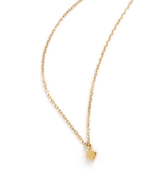 colleca la（コレカラ）の「[silver925]キューブネックレス〈金属アレルギー対応〉（ネックレス・レディース・シルバー/ゴールド・ﾌﾘ-）」の7枚目の写真