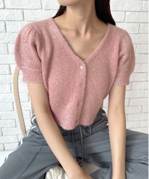 OLIVE des OLIVE | キラキラ半袖ニット 1032050090(カーディガン/ボレロ)