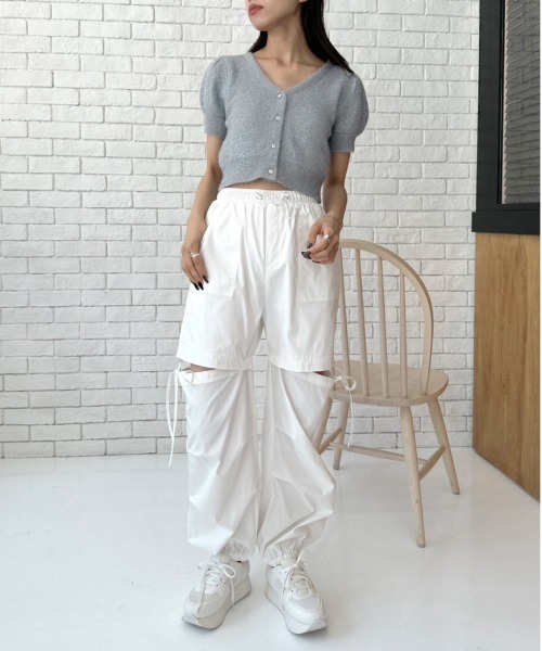 OLIVE des OLIVE（オリーブデオリーブ）の「キラキラ半袖ニット　1032050090（カーディガン/ボレロ・レディース・ピンク/アイボリー/ブルー・FREE）」の10枚目の写真