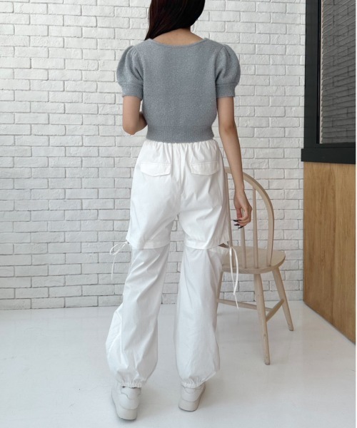 OLIVE des OLIVE（オリーブデオリーブ）の「キラキラ半袖ニット　1032050090（カーディガン/ボレロ・レディース・ピンク/アイボリー/ブルー・FREE）」の12枚目の写真