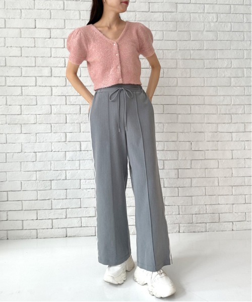 OLIVE des OLIVE（オリーブデオリーブ）の「キラキラ半袖ニット　1032050090（カーディガン/ボレロ・レディース・ピンク/アイボリー/ブルー・FREE）」の18枚目の写真