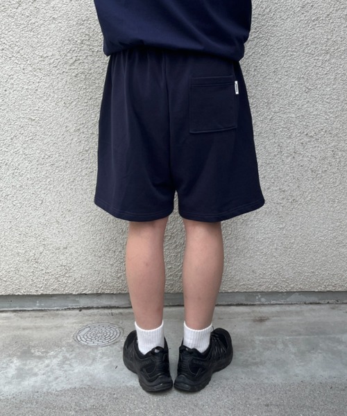 BROKEN BASE（ブロークンベース）の「ワンポイント刺繍スウェットハーフパンツ（スウェットパンツ・メンズ・杢グレー/ネイビー・MEDIUM/LARGE）」の7枚目の写真