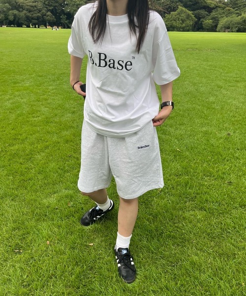 BROKEN BASE（ブロークンベース）の「ワンポイント刺繍スウェットハーフパンツ（スウェットパンツ・メンズ・杢グレー/ネイビー・MEDIUM/LARGE）」の14枚目の写真