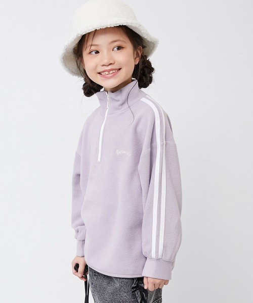 devirock（デビロック）の「エアリーフリース ハーフジップ プルオーバー（スウェット・キッズ・その他3/その他1/その他2/その他4/その他6/その他5/パープル系1/ブルー系1/ベージュ系1・100cm/140cm/160cm/110cm/130cm/120cm/150cm）」の4枚目の写真