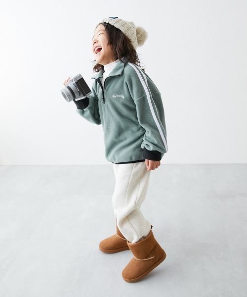 devirock（デビロック）の「エアリーフリース ハーフジップ プルオーバー（スウェット・キッズ・その他3/その他1/その他2/その他4/その他6/その他5/パープル系1/ブルー系1/ベージュ系1・100cm/140cm/160cm/110cm/130cm/120cm/150cm）」の21枚目の写真