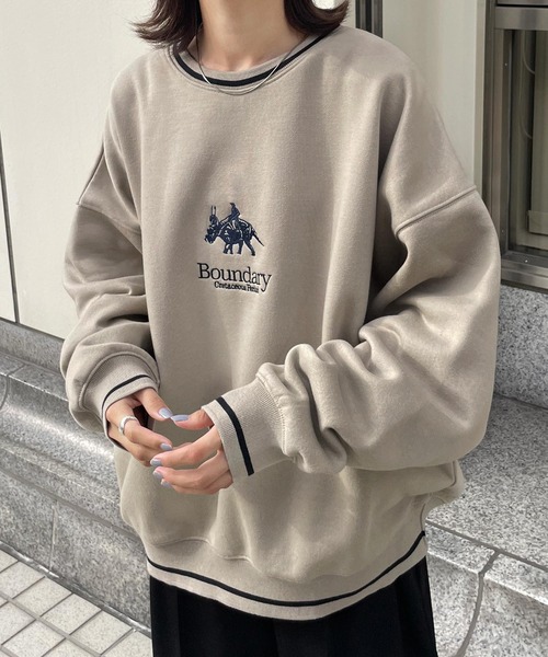セール】ライン入り刺繍スウェット（スウェット）｜Chillfar