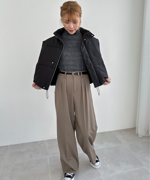 EPIMI E'PIMMY（エピミエピミー）の「ハイネックラメカットプルオーバー（Tシャツ/カットソー・レディース・ブラック/シルバーグレー/オフホワイト・MEDIUM）」の16枚目の写真