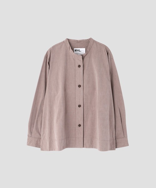 2024 MHL NATURAL COTTON CHAMBRAYカラーレスシャツ MHL.（エムエイチエル）の「NATURAL COTTON CHAMBRAY（シャツ/ブラウス