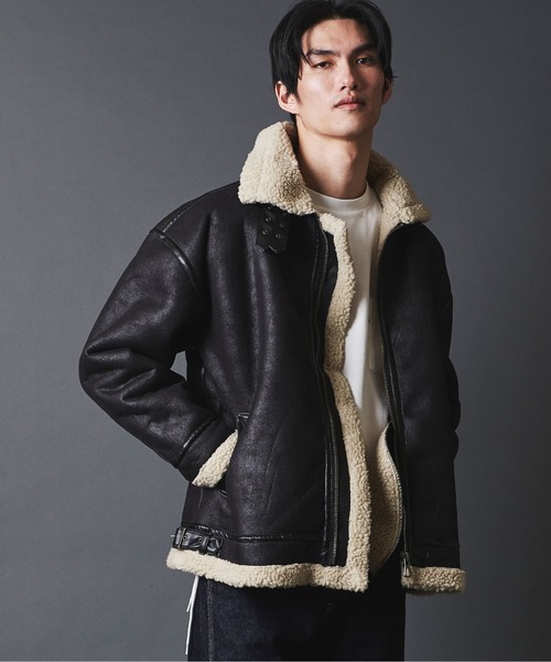 THE TWENTYSEVEN(ザ トゥエンティーセブン)の「THE TWENTYSEVEN:FAKE MOUTON B-3 BLOUSON フェイクムートン B-3ブルゾン(ムートンコート・メンズ・ブラウン/ブラック・M/L)」の20枚目の写真