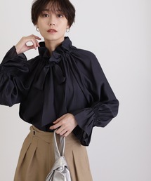 N.(N. Natural Beauty Basic) | 【川津明日香さん着用】◆シルキーローンフリルネックブラウス(シャツ/ブラウス)