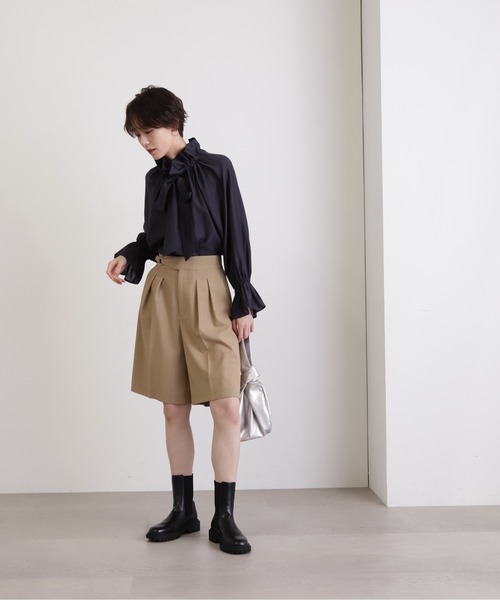 N.(N. Natural Beauty Basic)(エヌエヌナチュラルビューティーベーシック)の「◆シルキーローンフリルネックブラウス(シャツ/ブラウス・レディース・ホワイト/ピンク/ブルー/ネイビー・MEDIUM)」の16枚目の写真