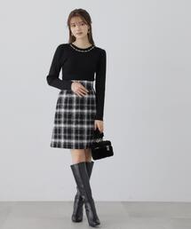 PROPORTION BODY DRESSING | チェック台形ミニスカート / 1213220004(スカート)