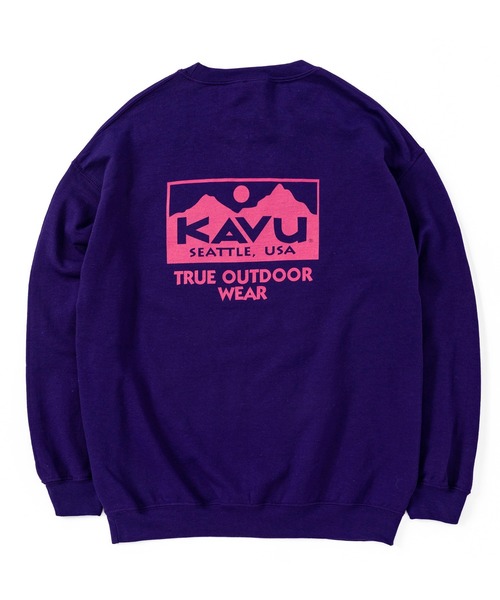 KAVU（カブー）の「KAVU/カブー True Logo Sweat/トゥルーロゴスウェット（スウェット・メンズ・グレー/ブラック/アッシュグレー/パープル/チャコールグレー/ホワイト/ネイビー/サンドベージュ・LARGE/X-LARGE/MEDIUM）」の8枚目の写真