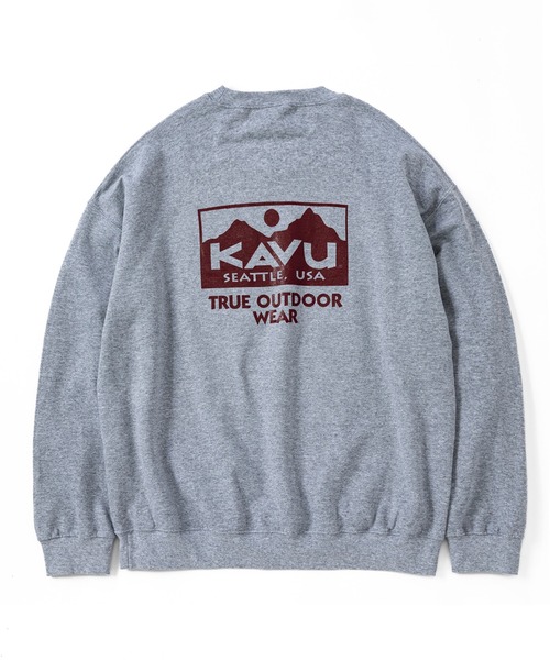 KAVU（カブー）の「KAVU/カブー True Logo Sweat/トゥルーロゴスウェット（スウェット・メンズ・グレー/ブラック/アッシュグレー/パープル/チャコールグレー/ホワイト/ネイビー/サンドベージュ・LARGE/X-LARGE/MEDIUM）」の5枚目の写真