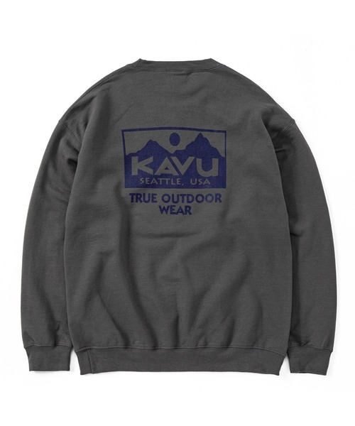 KAVU（カブー）の「KAVU/カブー True Logo Sweat/トゥルーロゴスウェット（スウェット・メンズ・グレー/ブラック/アッシュグレー/パープル/チャコールグレー/ホワイト/ネイビー/サンドベージュ・LARGE/X-LARGE/MEDIUM）」の11枚目の写真
