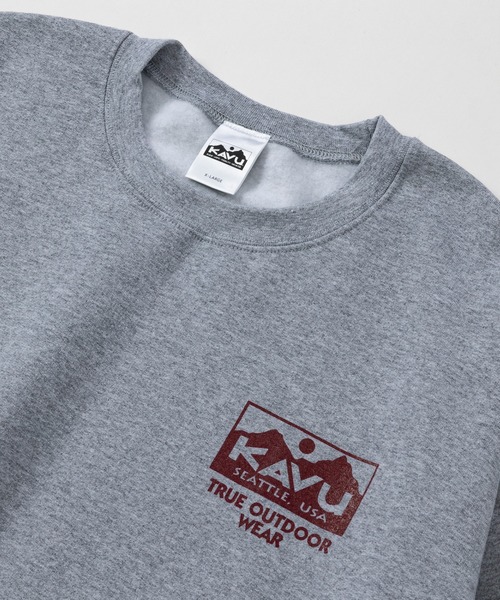 KAVU（カブー）の「KAVU/カブー True Logo Sweat/トゥルーロゴスウェット（スウェット・メンズ・グレー/ブラック/アッシュグレー/パープル/チャコールグレー/ホワイト/ネイビー/サンドベージュ・LARGE/X-LARGE/MEDIUM）」の18枚目の写真