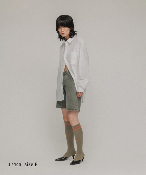 UMBRO(アンブロ)の「【UMBROxBELPERxM】LOGO SOCKS(ソックス/靴下・レディース・オリーブ/ライトグレー・M/L)」の6枚目の写真