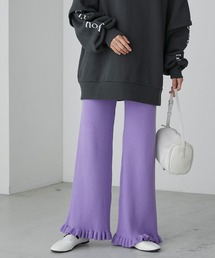 forksy. | 【forksy.】リブニットフリルパンツ(その他パンツ)