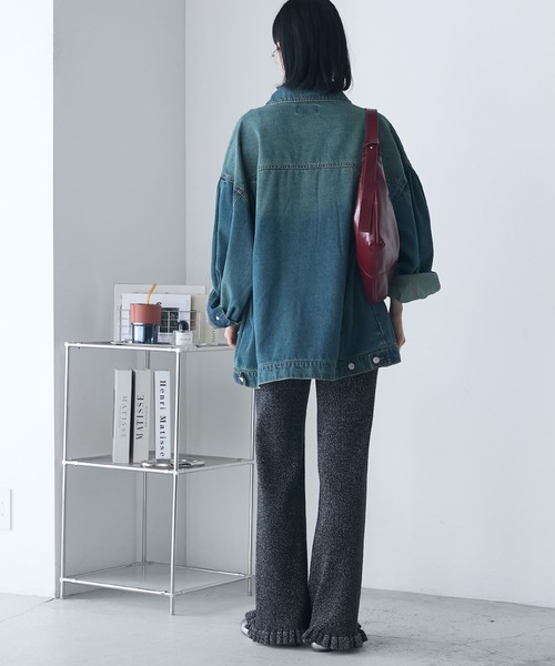 セール】【forksy.】エブリデイリブニットフリルパンツ（その他