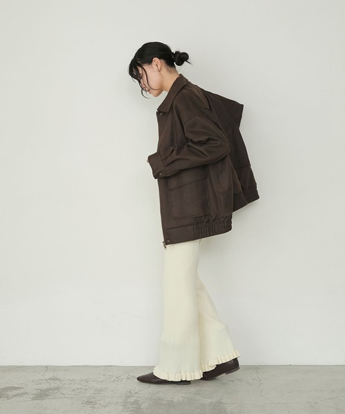 forksy.】エブリデイリブニットフリルパンツ forksy.│MONO-MART