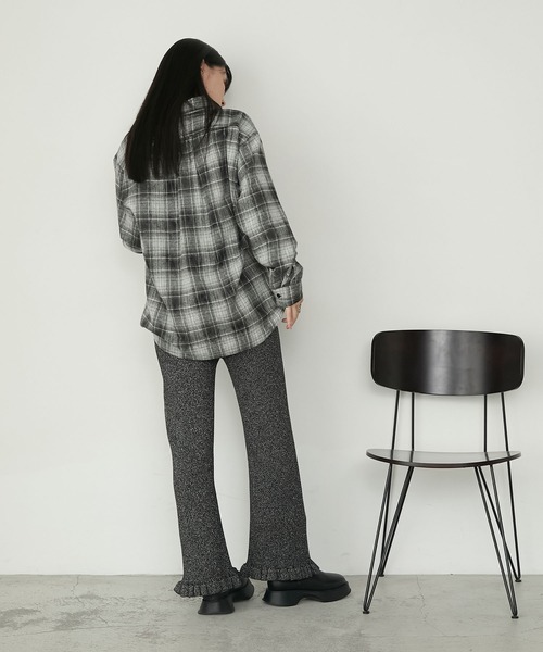 forksy.(フォルクシー)の「【forksy.】<エブリデイシリーズ>リブニットフリルパンツ(その他パンツ・レディース・ブラック/ブラック系/アイボリー/パープル/シルバー/ダークブルー/グレー/ブラウン系/オートミール/チャコールグレー・FREE/L/M)」の17枚目の写真