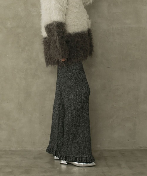 forksy.(フォルクシー)の「【forksy.】<エブリデイシリーズ>リブニットフリルパンツ(その他パンツ・レディース・ブラック/ブラック系/アイボリー/パープル/シルバー/ダークブルー/グレー/ブラウン系/オートミール/チャコールグレー・FREE/L/M)」の21枚目の写真