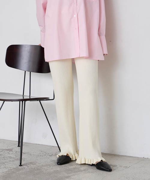 machatt フリルカラーリブニット 新品】MACHATT フリルカラーリブニット ブラック - メルカリ