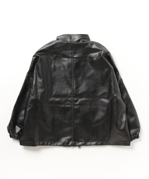セール】ダブルジッパーライダースジャケット バルーンスリーブ合皮