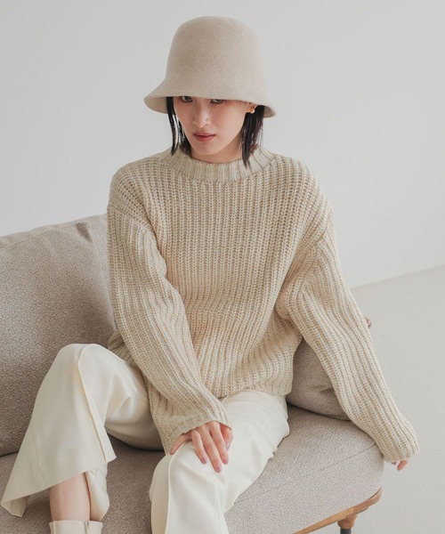 LOWRYS FARM（ローリーズファーム）の「ミックスボトルネックニット