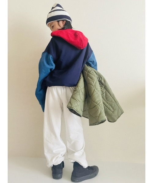 GAP(ギャップ)の「カラーブロック GAPアーチロゴパーカー (キッズ)(パーカー・キッズ・ネイビー/グレー・XL/XXL/L/S/M)」の7枚目の写真