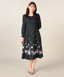 LAISSE PASSE | パネルフラワープリントワンピース(ワンピース)