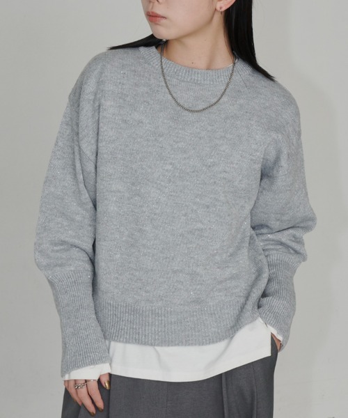 セール】【新色追加】ラメスパンコールニット（ニット/セーター