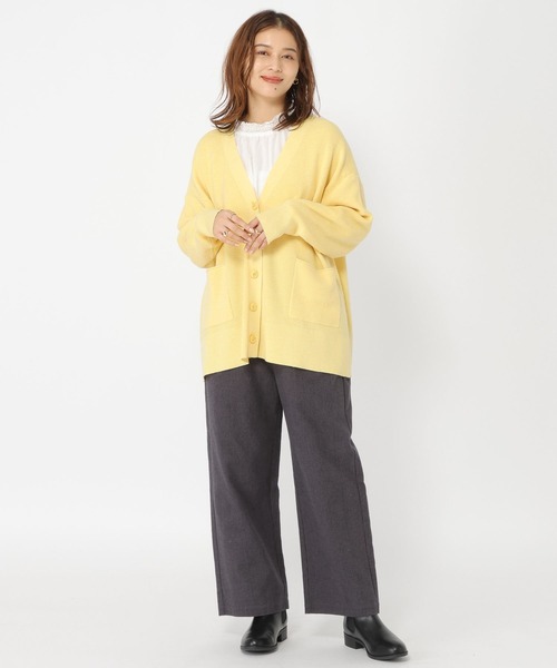 studio CLIP（スタディオクリップ）の「【WEB限定/マシンウォッシャブル/速乾】ソフィニー12ケージ細見ゆったりカーディガン（カーディガン/ボレロ・レディース・ブラウン/イエロー/ブルー/ブラック/カーキ・FREE）」の15枚目の写真
