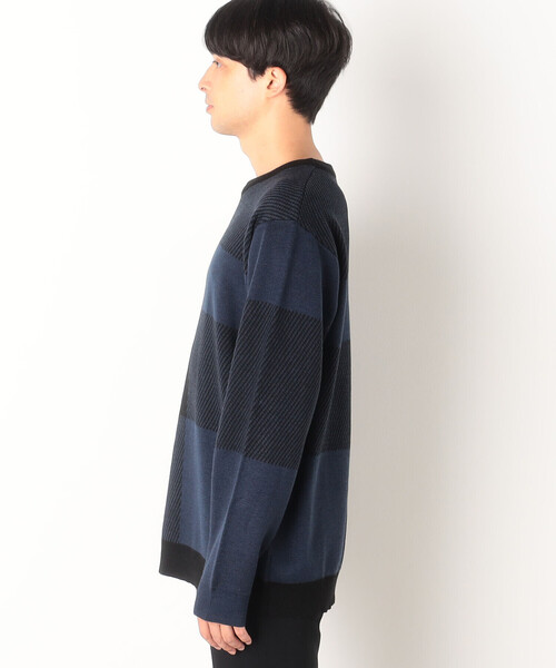 COMME CA ISM(コムサイズム)の「ブロックチェック ニット プルオーバー(ニット/セーター・メンズ・ブルー/ボルドー/ブラック・LARGE/MEDIUM)」の14枚目の写真