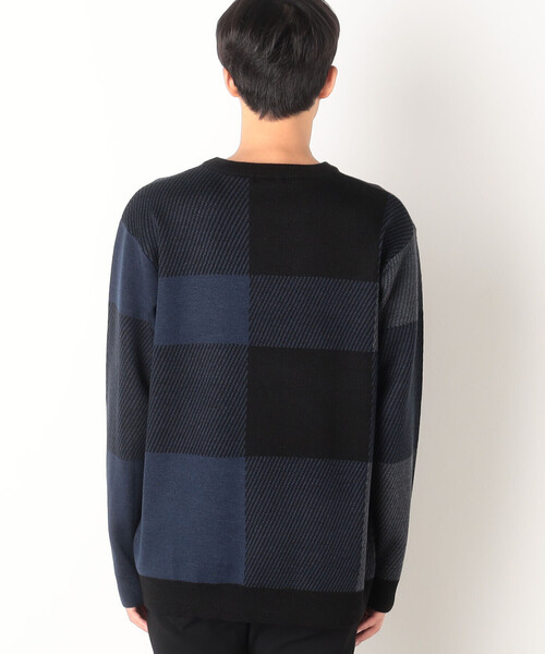 COMME CA ISM(コムサイズム)の「ブロックチェック ニット プルオーバー(ニット/セーター・メンズ・ブルー/ボルドー/ブラック・LARGE/MEDIUM)」の15枚目の写真