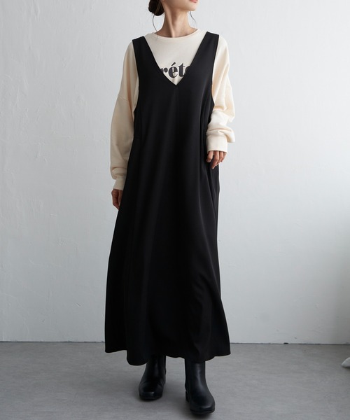 Ｖネック２ＷＡＹジャンスカ（ジャンパースカート）｜LBC（エルビーシー）