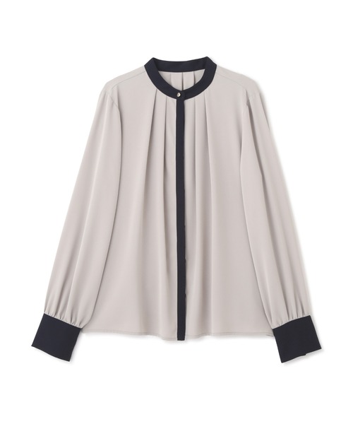 N.（N. Natural Beauty Basic）（エヌエヌナチュラルビューティーベーシック）の「◆バイカラーバンドカラーブラウス（シャツ/ブラウス・レディース・グレー系その他/ベージュ系その他/ホワイト×ブラック/グレー・MEDIUM）」の18枚目の写真