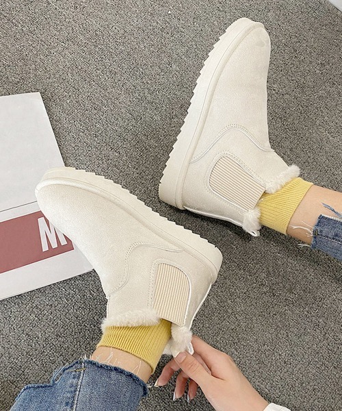 ムートンブーツブーツモカシン冬靴