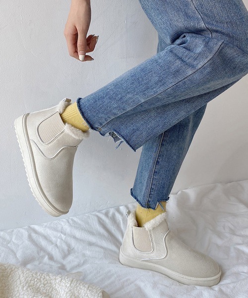 Miniministore（ミニミニストア）の「【新色追加】ムートンブーツ ブーツ モカシン 冬靴（ブーツ・レディース・アイボリー/ブラック/ブラウン/キャメル・24.5cm/23.5cm/24.0cm/23.0cm/22.5cm/25.0cm）」の18枚目の写真