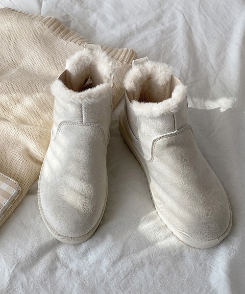 Miniministore（ミニミニストア）の「【新色追加】ムートンブーツ ブーツ モカシン 冬靴（ブーツ・レディース・アイボリー/ブラック/ブラウン/キャメル・24.5cm/23.5cm/24.0cm/23.0cm/22.5cm/25.0cm）」の20枚目の写真