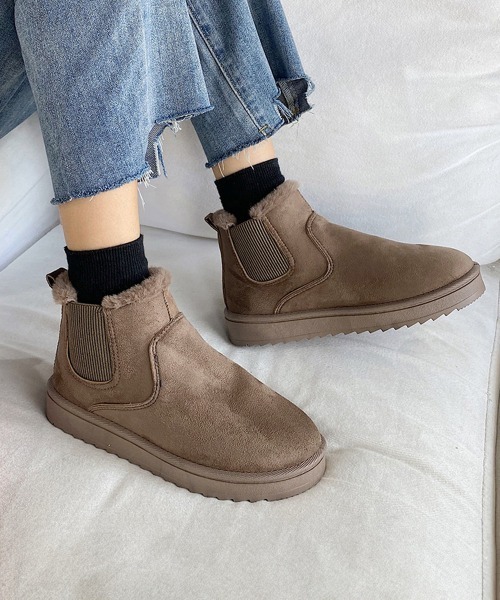 Miniministore（ミニミニストア）の「【新色追加】ムートンブーツ ブーツ モカシン 冬靴（ブーツ・レディース・アイボリー/ブラック/ブラウン/キャメル・24.5cm/23.5cm/24.0cm/23.0cm/22.5cm/25.0cm）」の21枚目の写真