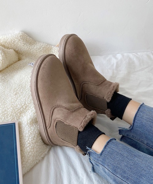 Miniministore（ミニミニストア）の「【新色追加】ムートンブーツ ブーツ モカシン 冬靴（ブーツ・レディース・アイボリー/ブラック/ブラウン/キャメル・24.5cm/23.5cm/24.0cm/23.0cm/22.5cm/25.0cm）」の22枚目の写真