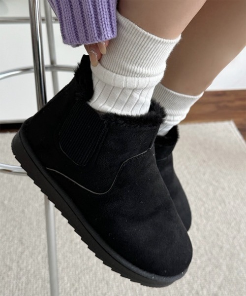 Miniministore（ミニミニストア）の「【新色追加】ムートンブーツ ブーツ モカシン 冬靴（ブーツ・レディース・アイボリー/ブラック/ブラウン/キャメル・24.5cm/23.5cm/24.0cm/23.0cm/22.5cm/25.0cm）」の6枚目の写真