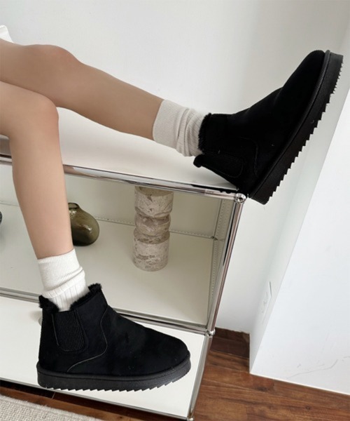 Miniministore（ミニミニストア）の「【新色追加】ムートンブーツ ブーツ モカシン 冬靴（ブーツ・レディース・アイボリー/ブラック/ブラウン/キャメル・24.5cm/23.5cm/24.0cm/23.0cm/22.5cm/25.0cm）」の7枚目の写真